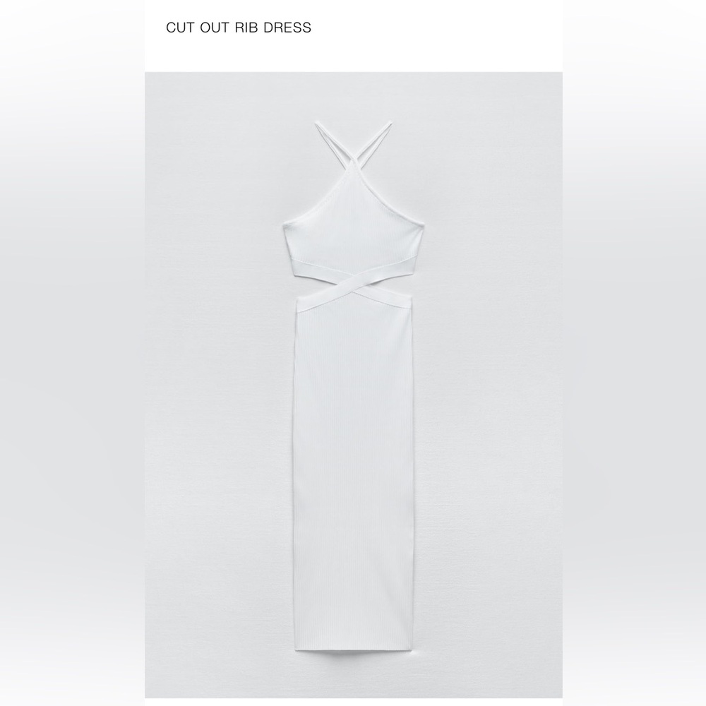 Zara Cut out rib dress